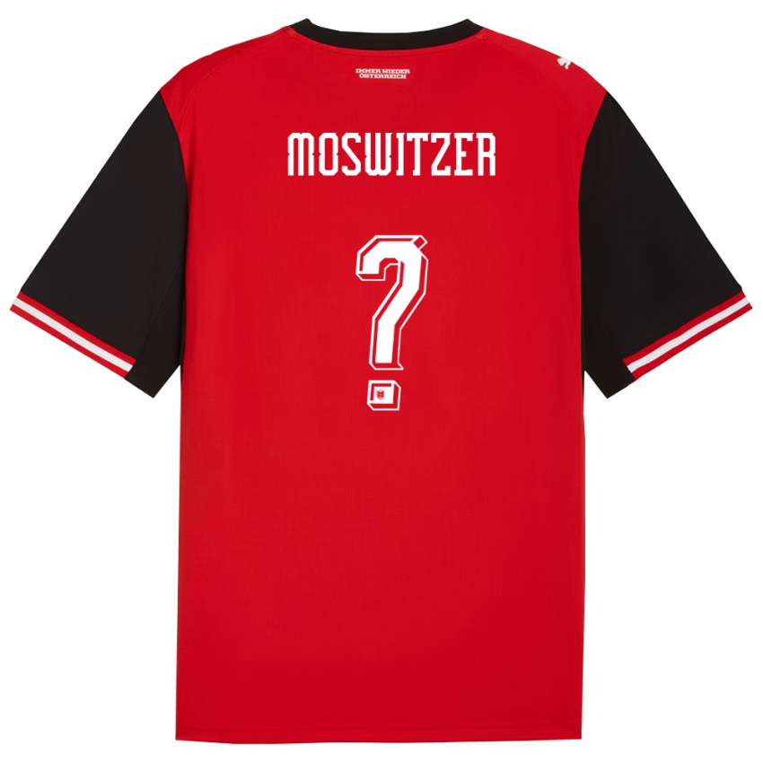 נשים אוסטריה Marcel Moswitzer #0 שחור לבן ג'רזי ביתית 26-28 חולצה קצרה