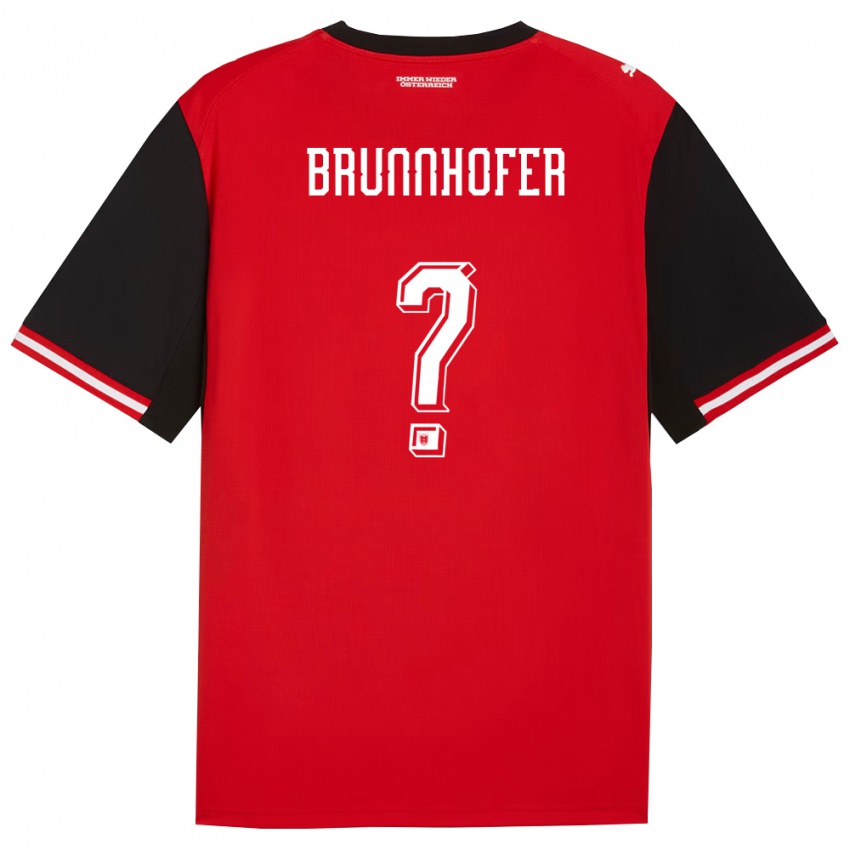 נשים אוסטריה Jakob Brunnhofer #0 שחור לבן ג'רזי ביתית 26-28 חולצה קצרה