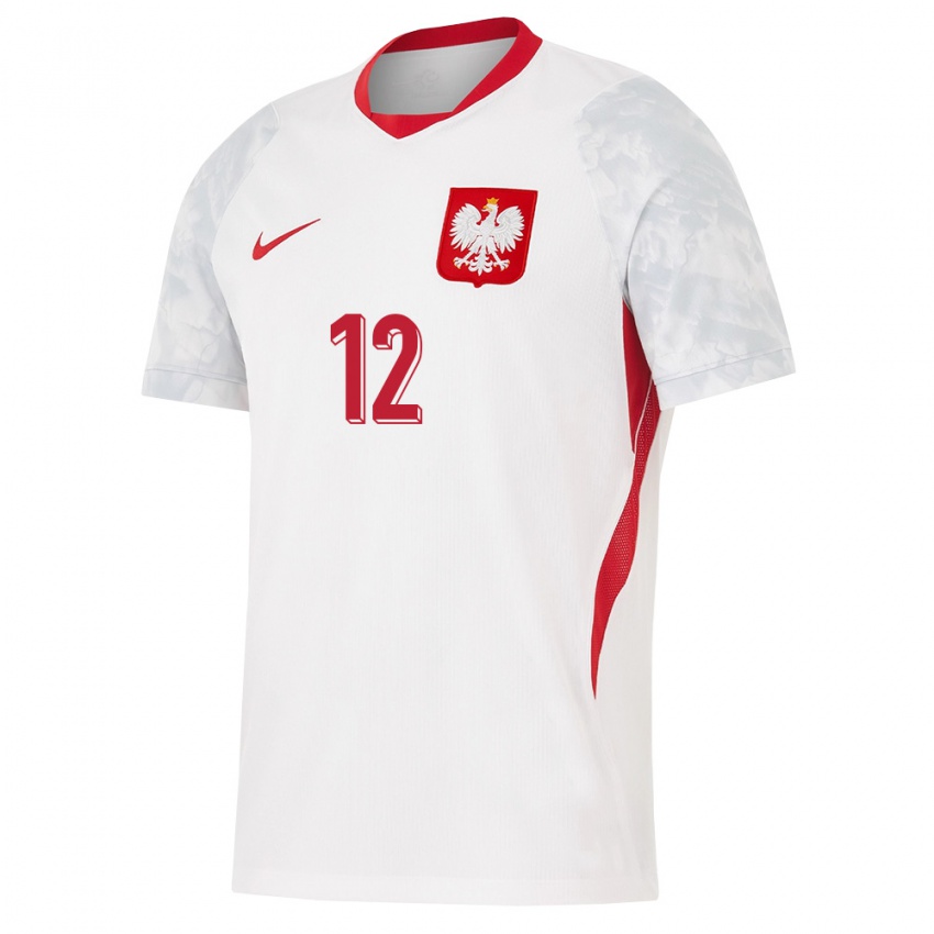 נשים פולין אוליויאר זיך #12 לבן אדום אפור ג'רזי ביתית 26-28 חולצה קצרה