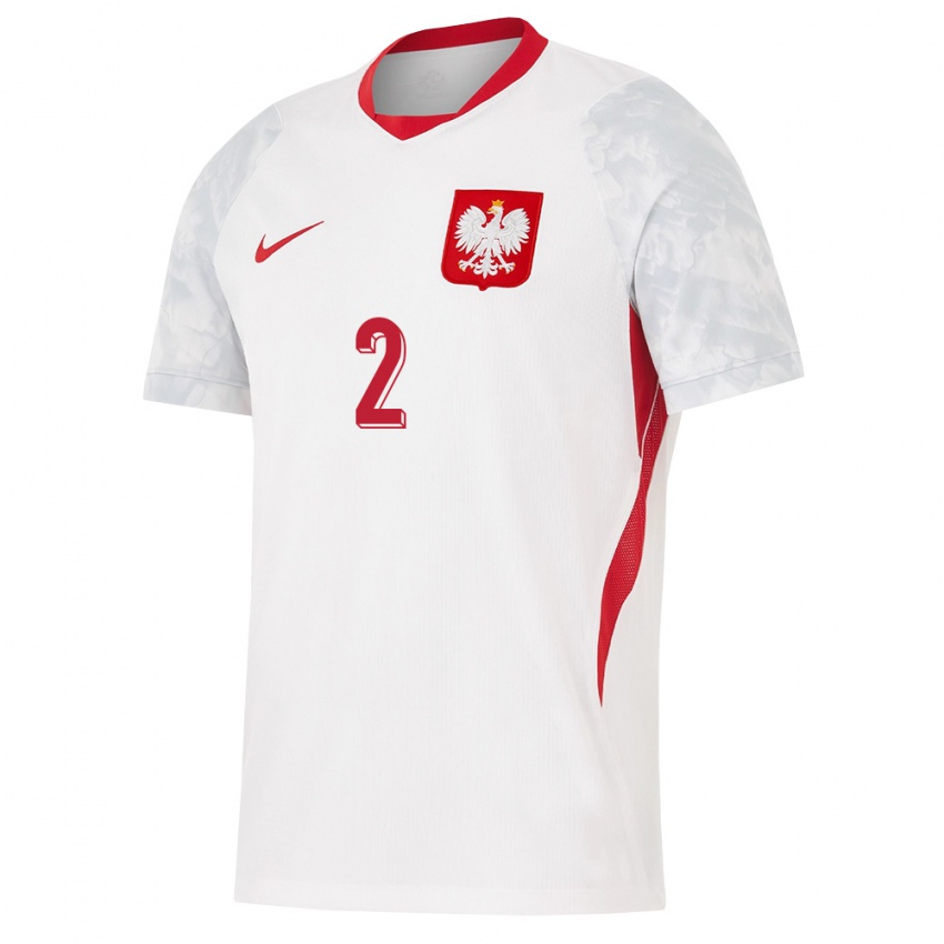 נשים פולין ג׳אקוב קולאן #2 לבן אדום אפור ג'רזי ביתית 26-28 חולצה קצרה