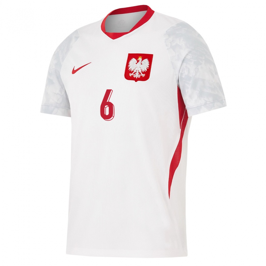 נשים פולין אנטוני קוזובל #6 לבן אדום אפור ג'רזי ביתית 26-28 חולצה קצרה