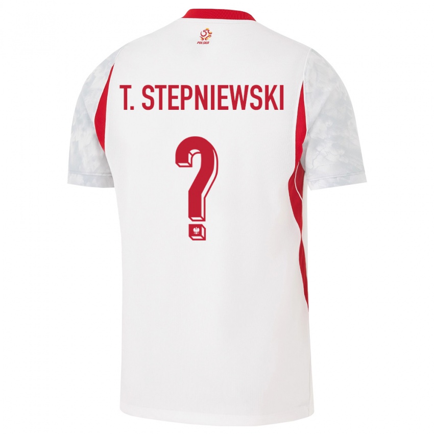 נשים פולין Tymon Stepniewski #0 לבן אדום אפור ג'רזי ביתית 26-28 חולצה קצרה