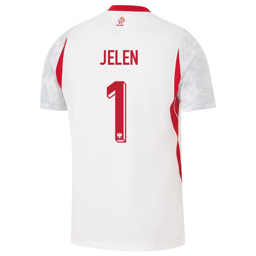 נשים פולין מטאוש ילן #1 לבן אדום אפור ג'רזי ביתית 26-28 חולצה קצרה