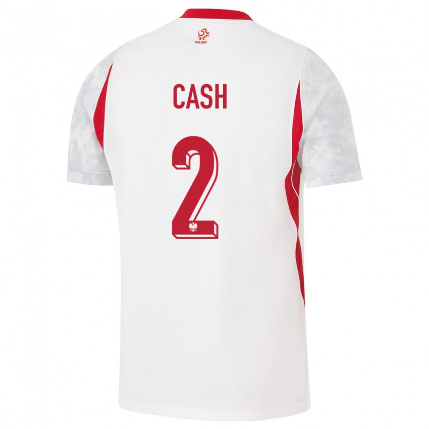 נשים פולין מאטי קאש #2 לבן אדום אפור ג'רזי ביתית 26-28 חולצה קצרה