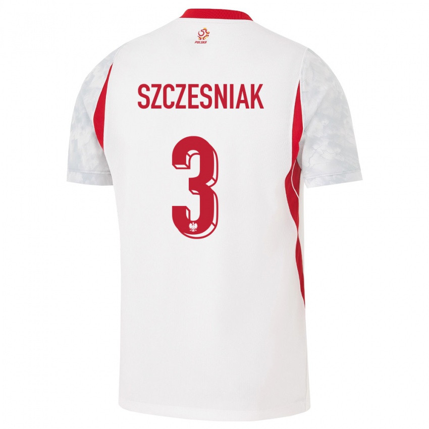 נשים פולין קריספין שצ'שניאק #3 לבן אדום אפור ג'רזי ביתית 26-28 חולצה קצרה