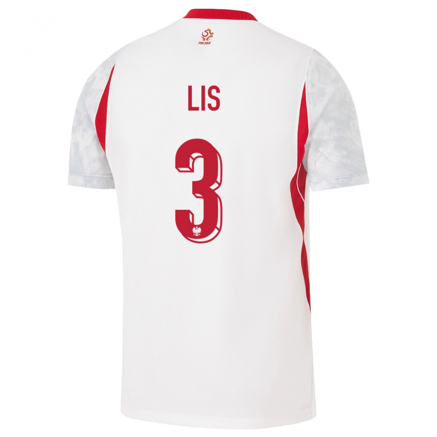 נשים פולין אדריאן ליס #3 לבן אדום אפור ג'רזי ביתית 26-28 חולצה קצרה