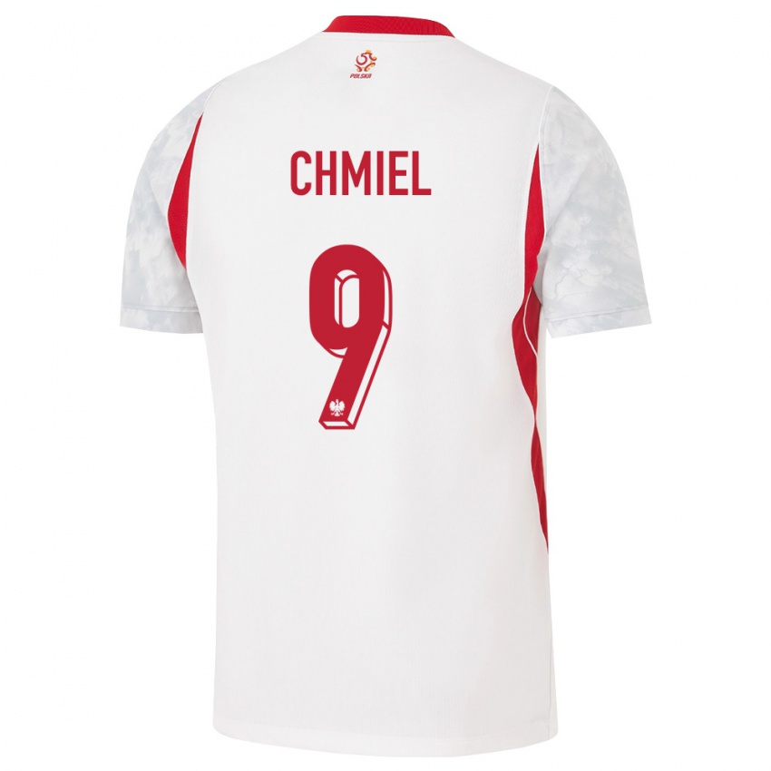 נשים פולין ג'ורג' חמיאל #9 לבן אדום אפור ג'רזי ביתית 26-28 חולצה קצרה