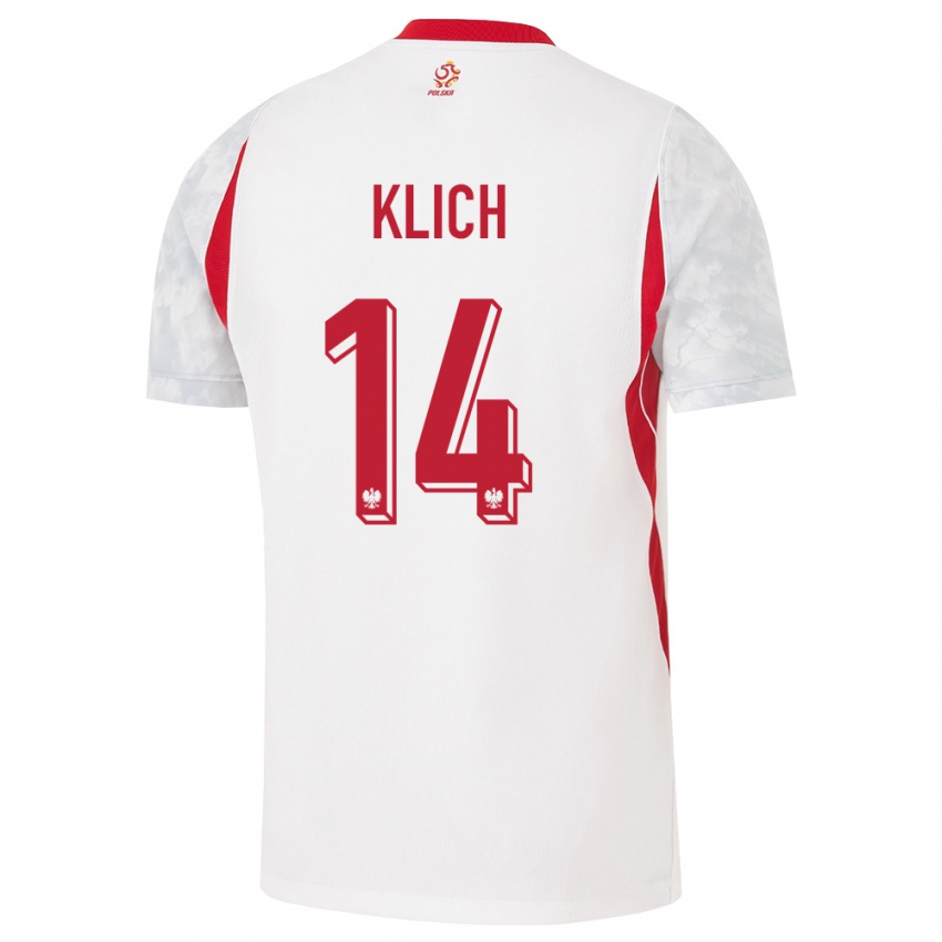 נשים פולין מתאוש קליך #14 לבן אדום אפור ג'רזי ביתית 26-28 חולצה קצרה