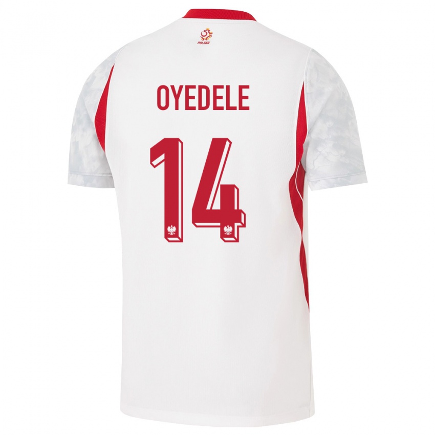 נשים פולין מקסימיליאן אוידלה #14 לבן אדום אפור ג'רזי ביתית 26-28 חולצה קצרה