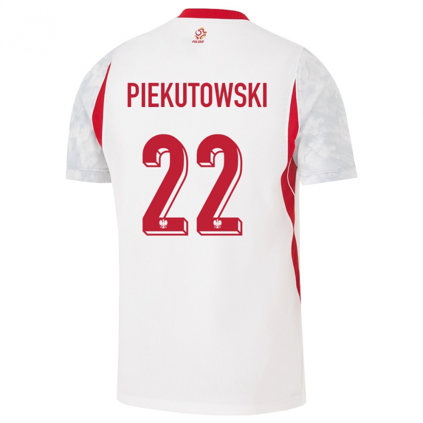 נשים פולין מילוש פיקוטובסקי #22 לבן אדום אפור ג'רזי ביתית 26-28 חולצה קצרה