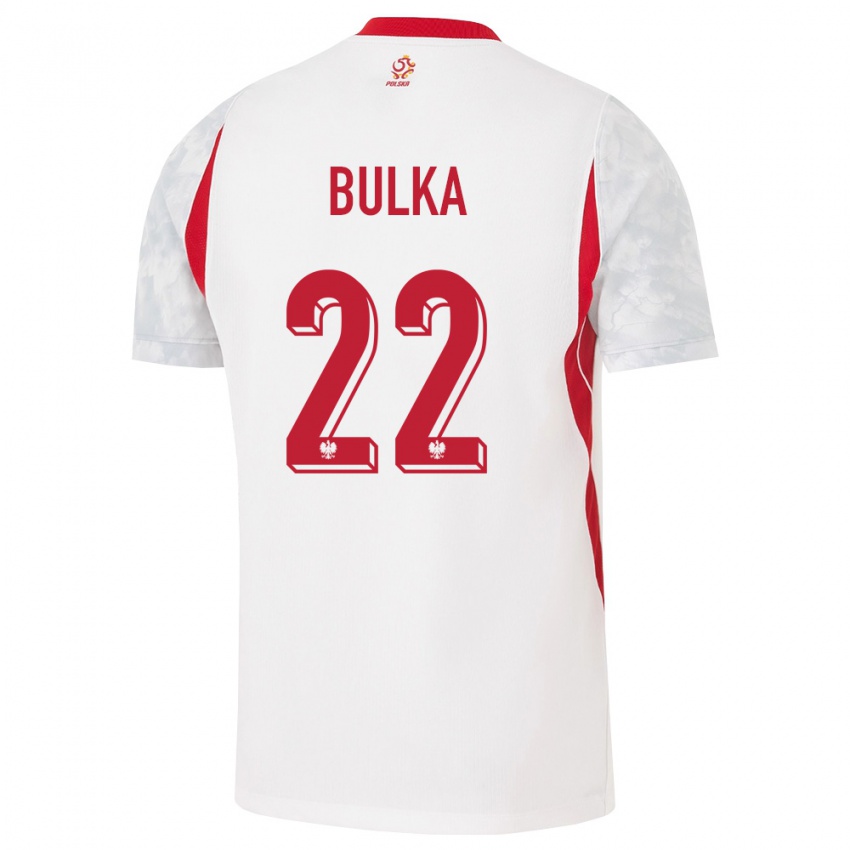 נשים פולין מרצ'ין בולקה #22 לבן אדום אפור ג'רזי ביתית 26-28 חולצה קצרה