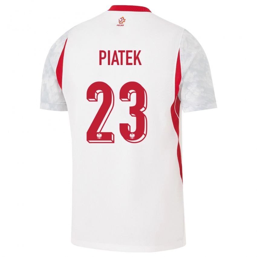 נשים פולין קשישטוף פיונטק #23 לבן אדום אפור ג'רזי ביתית 26-28 חולצה קצרה