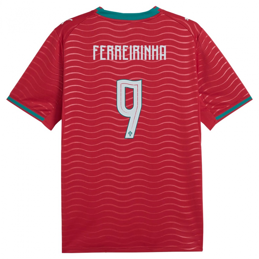 נשים פורטוגל Afonso Ferreirinha #9 אדום ירוק לבן ג'רזי ביתית 26-28 חולצה קצרה