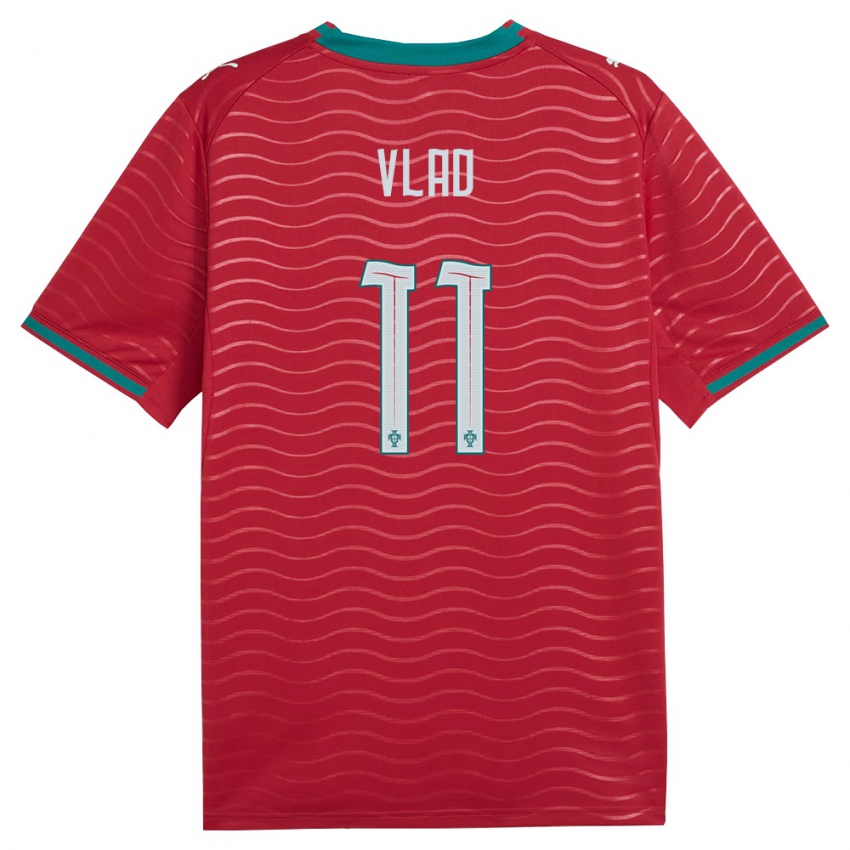 נשים פורטוגל Vlad #11 אדום ירוק לבן ג'רזי ביתית 26-28 חולצה קצרה
