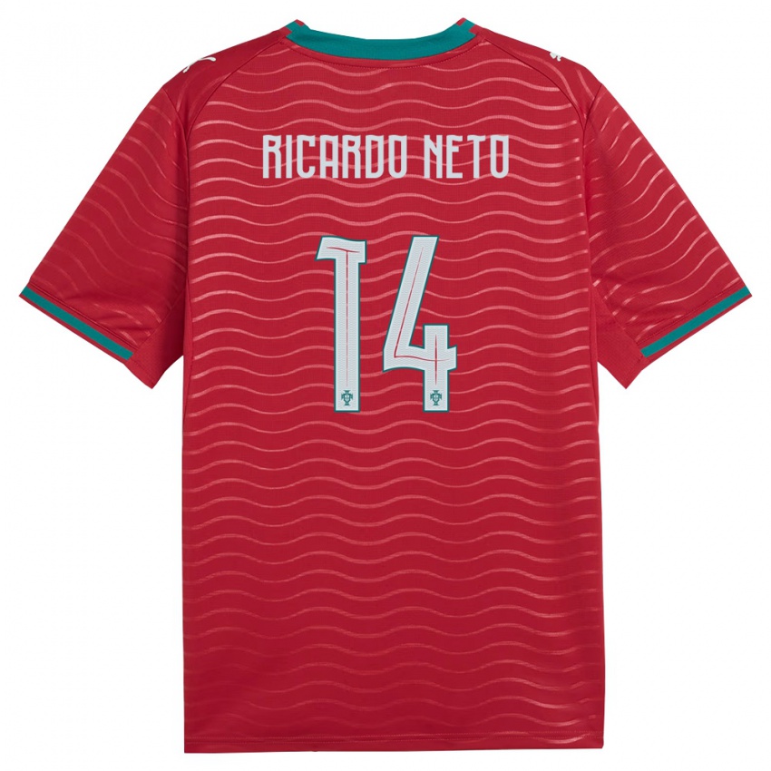 נשים פורטוגל Ricardo Neto #14 אדום ירוק לבן ג'רזי ביתית 26-28 חולצה קצרה