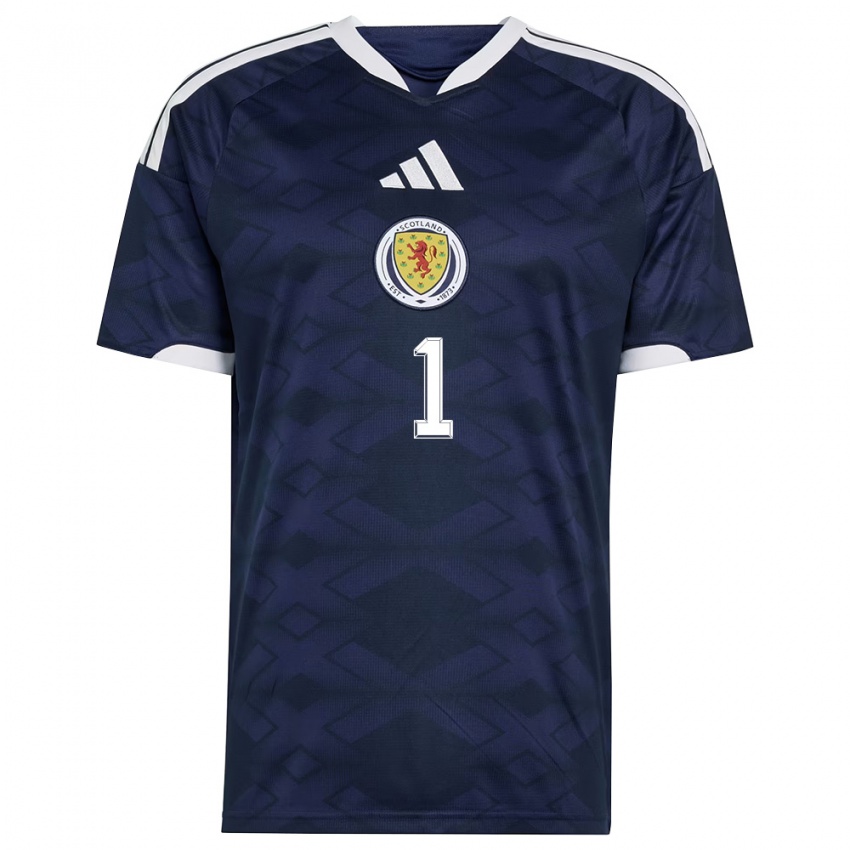 נשים סקוטלנד קרייג גורדון #1 כהה לבן ג'רזי ביתית 26-28 חולצה קצרה