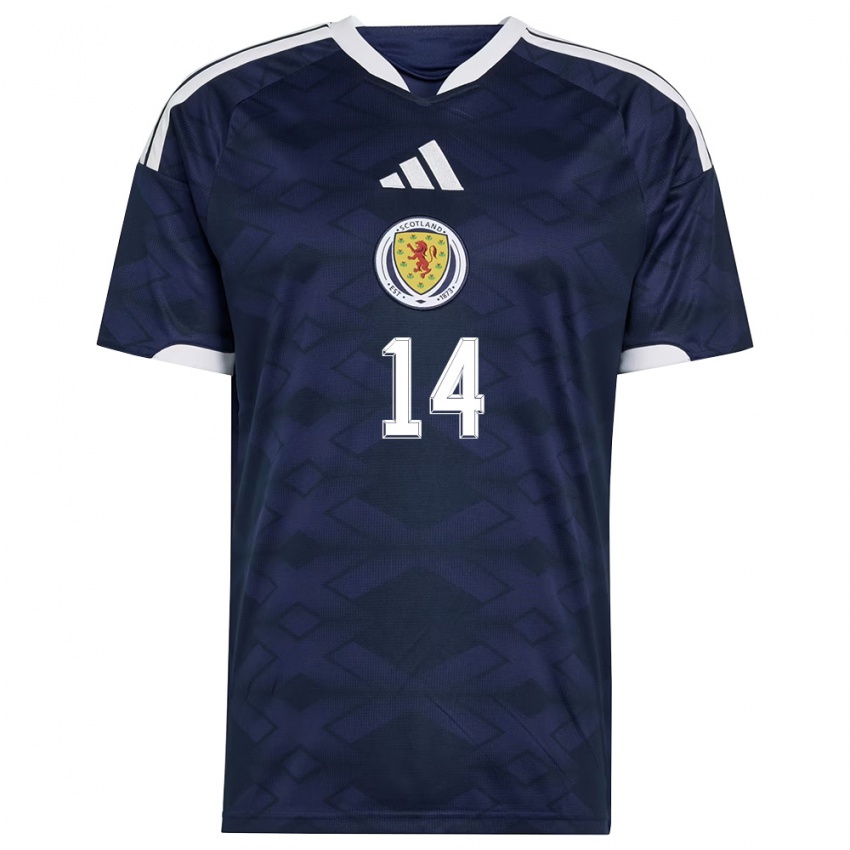 נשים סקוטלנד שון מקארדל #14 כהה לבן ג'רזי ביתית 26-28 חולצה קצרה