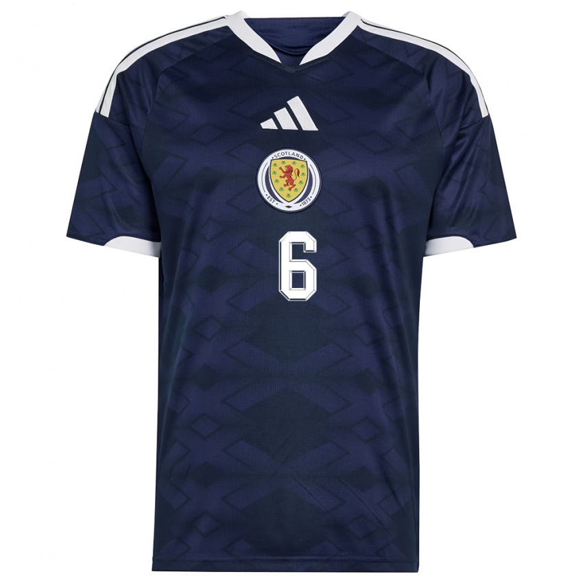 נשים סקוטלנד קירן טיירני #6 כהה לבן ג'רזי ביתית 26-28 חולצה קצרה