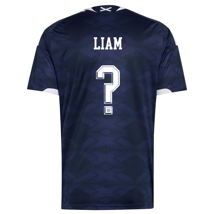 נשים סקוטלנד ליאם מוריסון #0 כהה לבן ג'רזי ביתית 26-28 חולצה קצרה