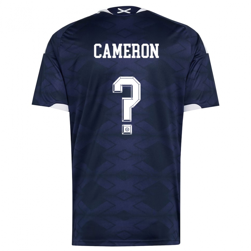 נשים סקוטלנד ליאל קמרון #0 כהה לבן ג'רזי ביתית 26-28 חולצה קצרה