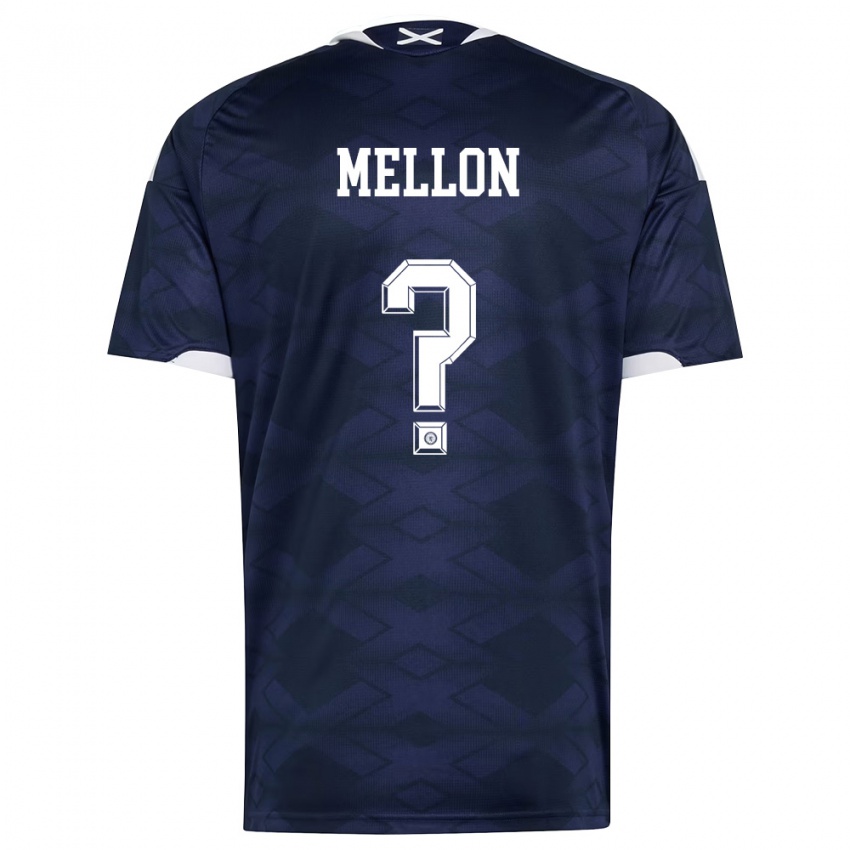 נשים סקוטלנד מיכאל מלון #0 כהה לבן ג'רזי ביתית 26-28 חולצה קצרה