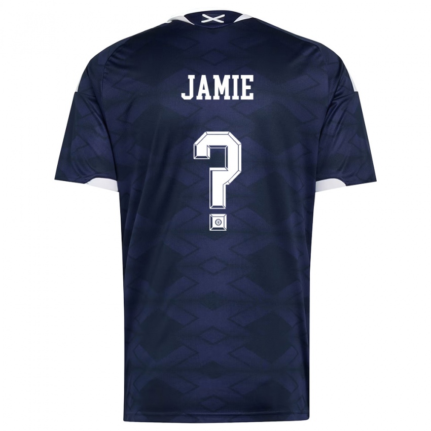 נשים סקוטלנד Jamie Morrison #0 כהה לבן ג'רזי ביתית 26-28 חולצה קצרה