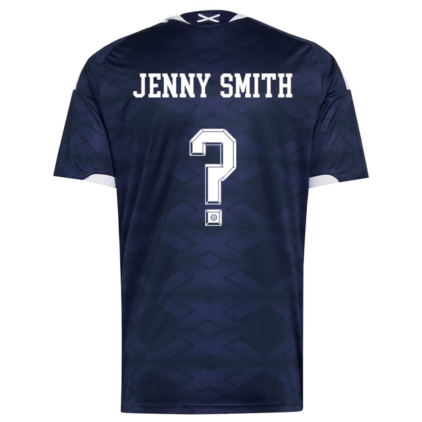 נשים סקוטלנד Jenny Smith #0 כהה לבן ג'רזי ביתית 26-28 חולצה קצרה
