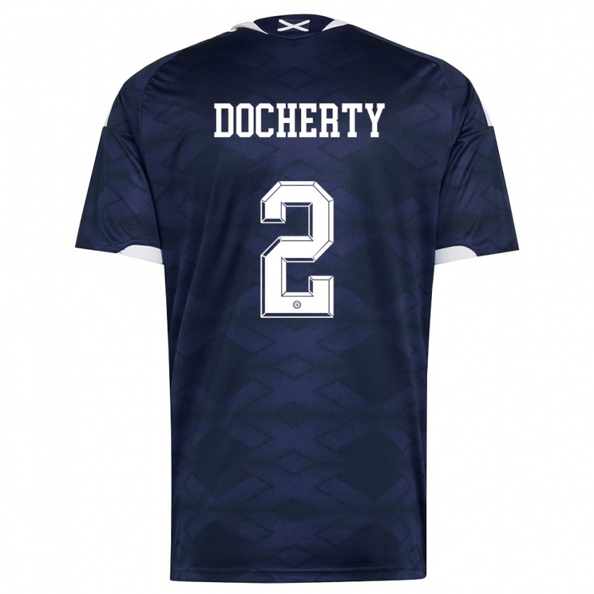 נשים סקוטלנד ניקולה דוקארטי #2 כהה לבן ג'רזי ביתית 26-28 חולצה קצרה