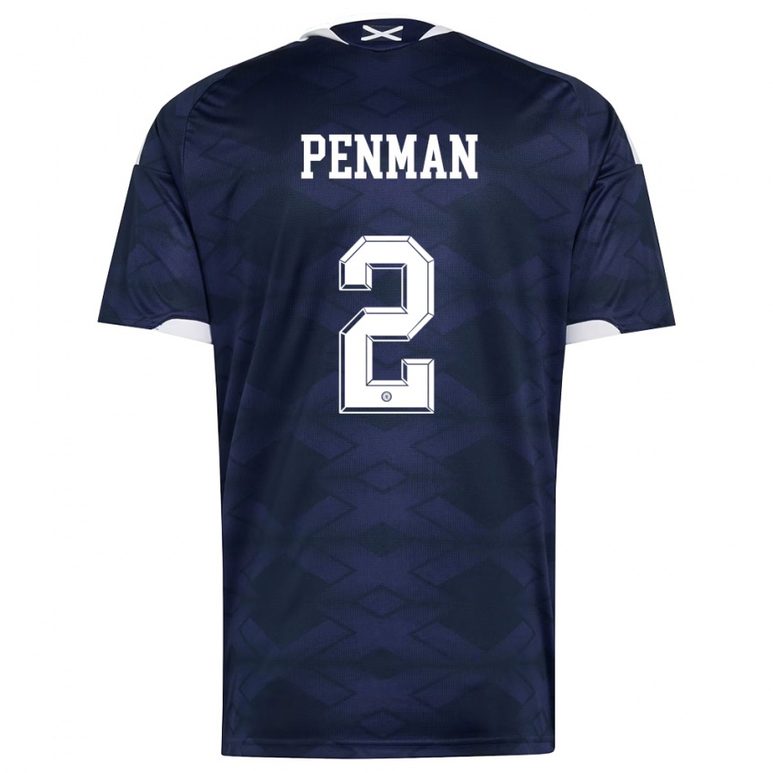 נשים סקוטלנד קאלום פנמן #2 כהה לבן ג'רזי ביתית 26-28 חולצה קצרה