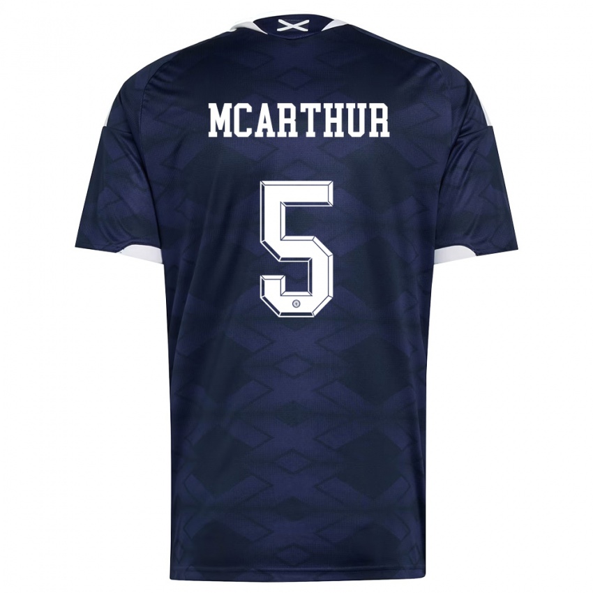 נשים סקוטלנד צ׳ארלי וולטר מקארתור #5 כהה לבן ג'רזי ביתית 26-28 חולצה קצרה