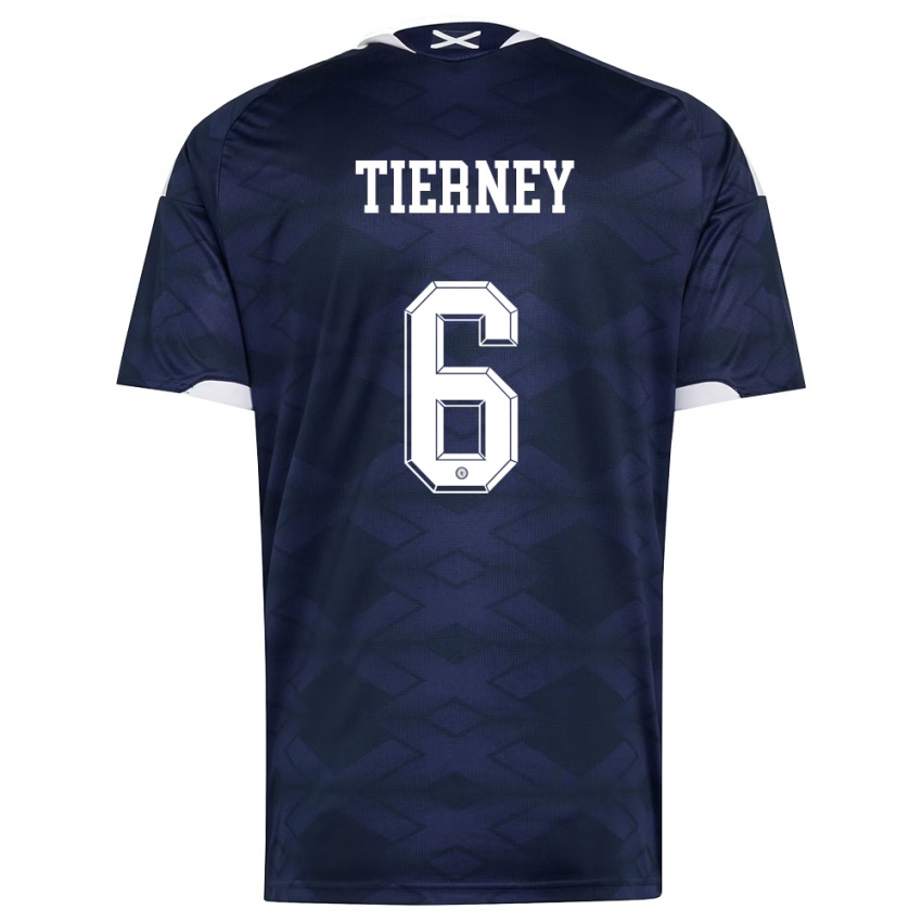 נשים סקוטלנד קירן טיירני #6 כהה לבן ג'רזי ביתית 26-28 חולצה קצרה