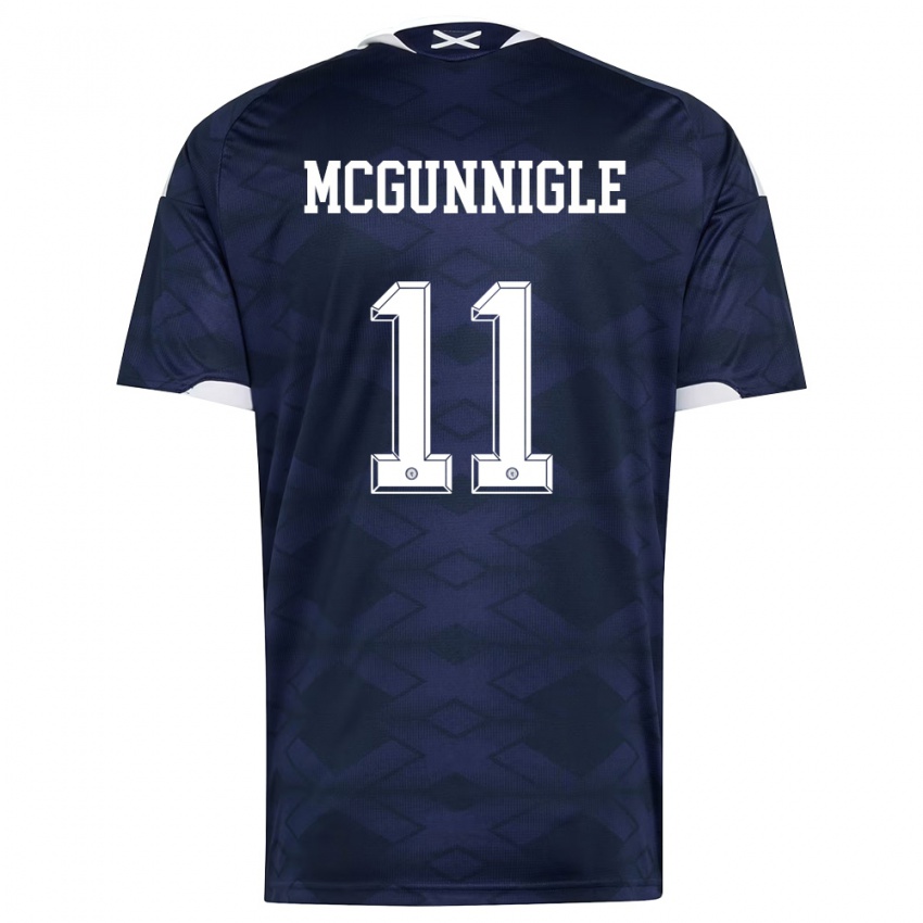 נשים סקוטלנד Cai Mcgunnigle #11 כהה לבן ג'רזי ביתית 26-28 חולצה קצרה