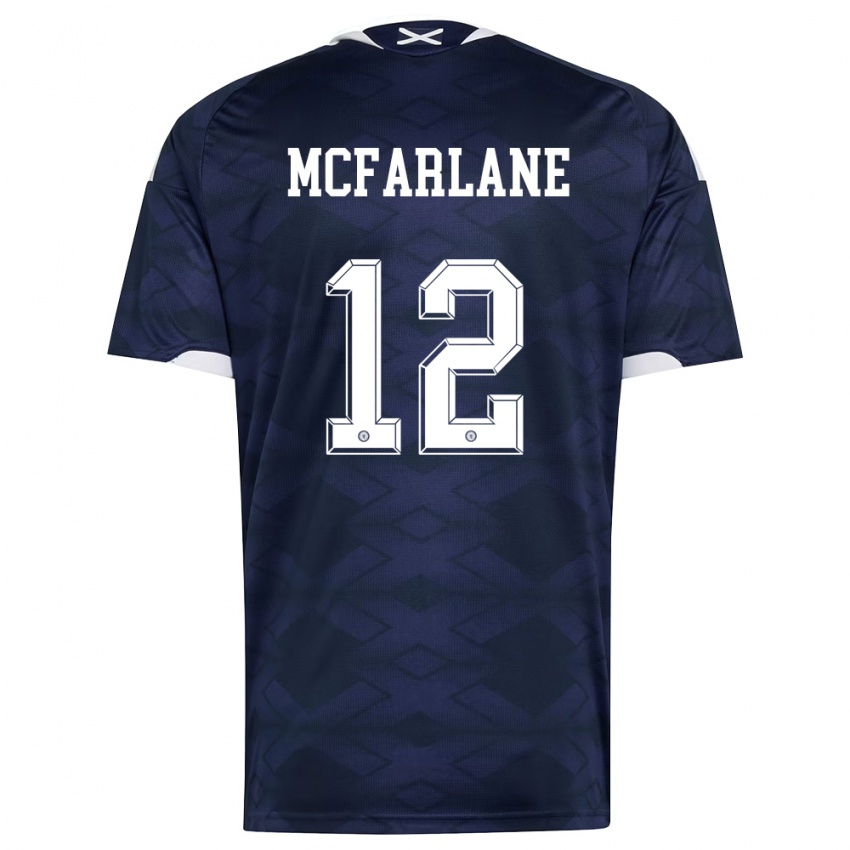 נשים סקוטלנד ליאם מקפרלן #12 כהה לבן ג'רזי ביתית 26-28 חולצה קצרה