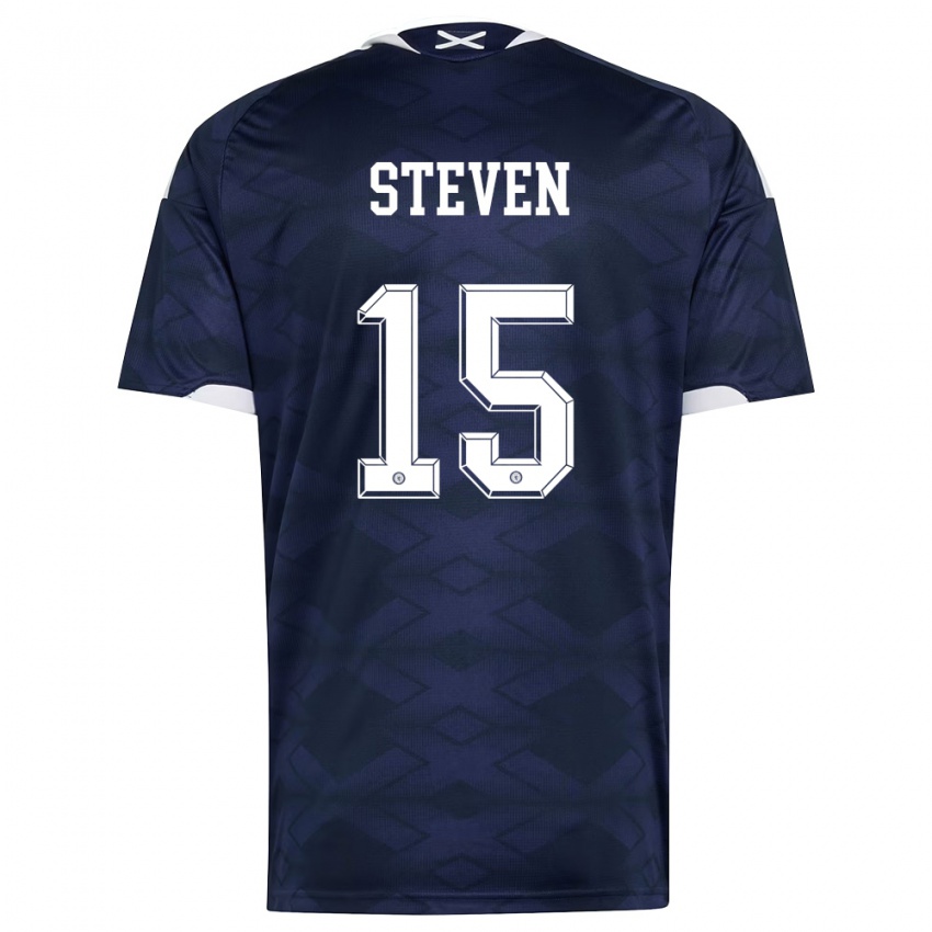 נשים סקוטלנד טיילור סטיבן #15 כהה לבן ג'רזי ביתית 26-28 חולצה קצרה