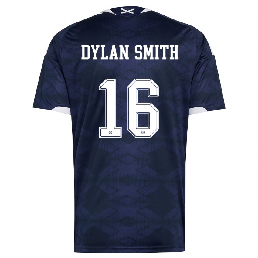 נשים סקוטלנד Dylan Smith #16 כהה לבן ג'רזי ביתית 26-28 חולצה קצרה