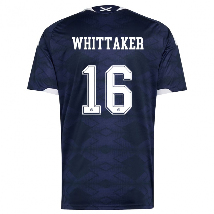 נשים סקוטלנד רורי ויטאקר #16 כהה לבן ג'רזי ביתית 26-28 חולצה קצרה