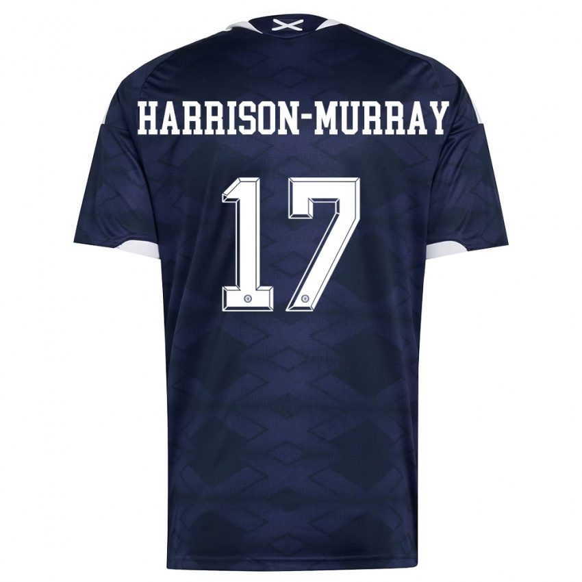 נשים סקוטלנד כריסטי הריסון-מוראי #17 כהה לבן ג'רזי ביתית 26-28 חולצה קצרה