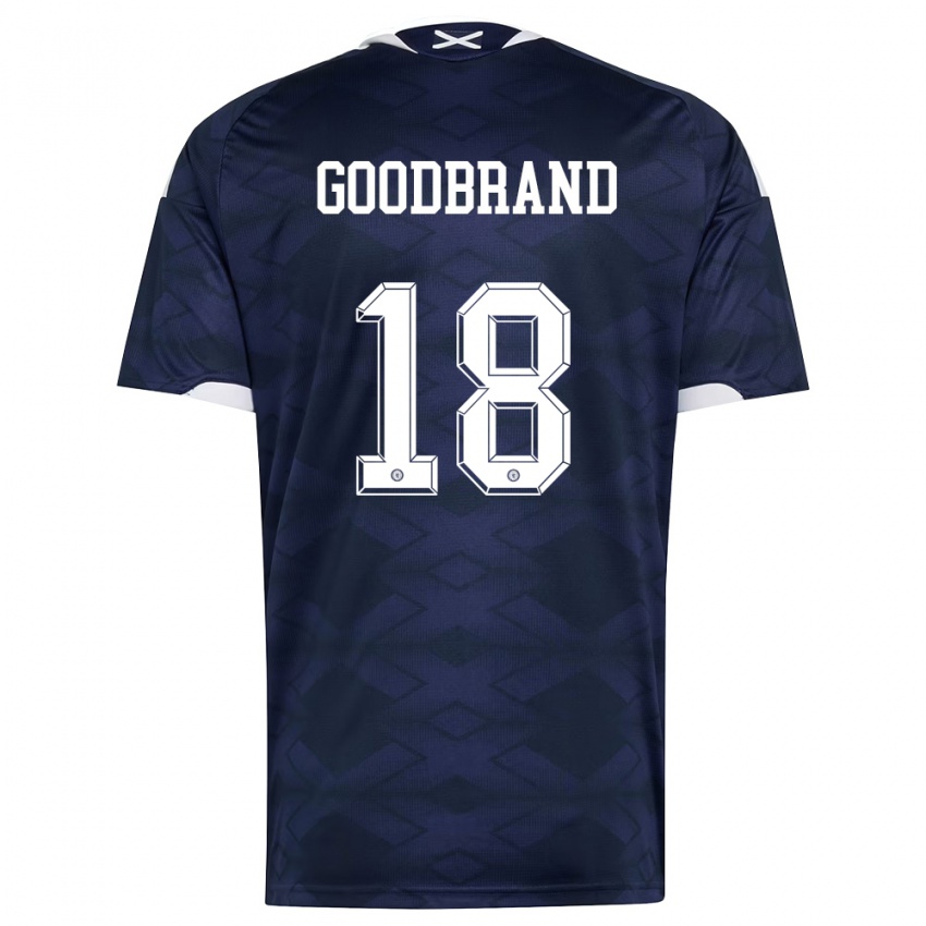 נשים סקוטלנד Oliver Goodbrand #18 כהה לבן ג'רזי ביתית 26-28 חולצה קצרה