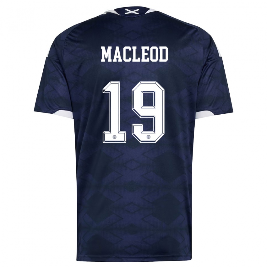 נשים סקוטלנד רורי מקלאוד #19 כהה לבן ג'רזי ביתית 26-28 חולצה קצרה