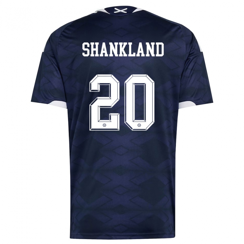 נשים סקוטלנד לורנס שנקלנד #20 כהה לבן ג'רזי ביתית 26-28 חולצה קצרה