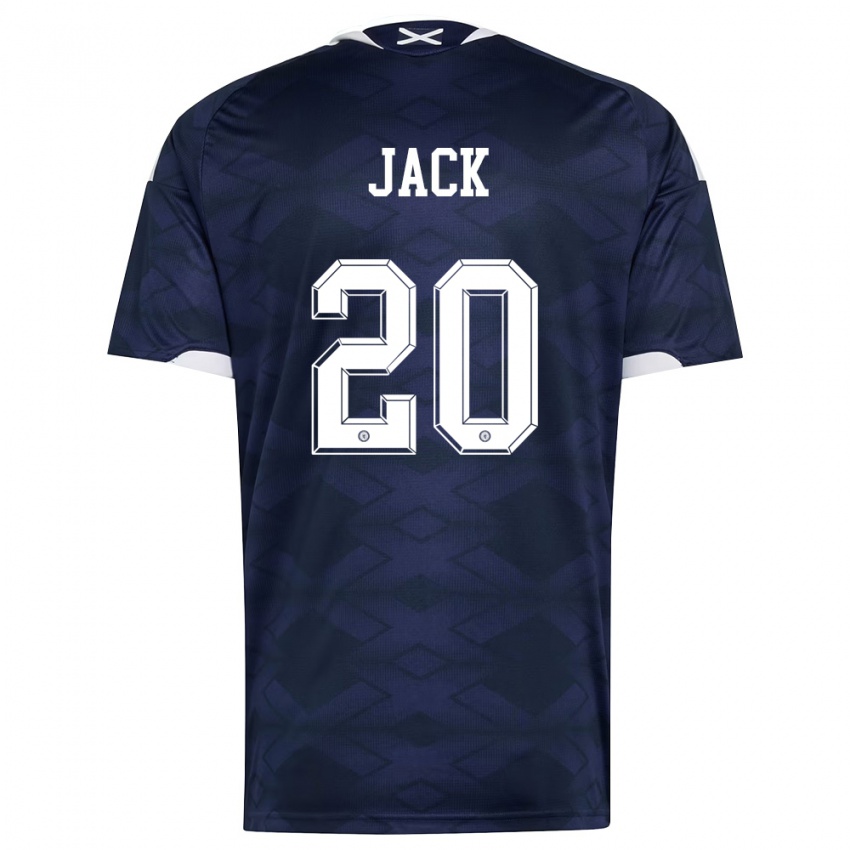 נשים סקוטלנד ראיין ג'ק #20 כהה לבן ג'רזי ביתית 26-28 חולצה קצרה