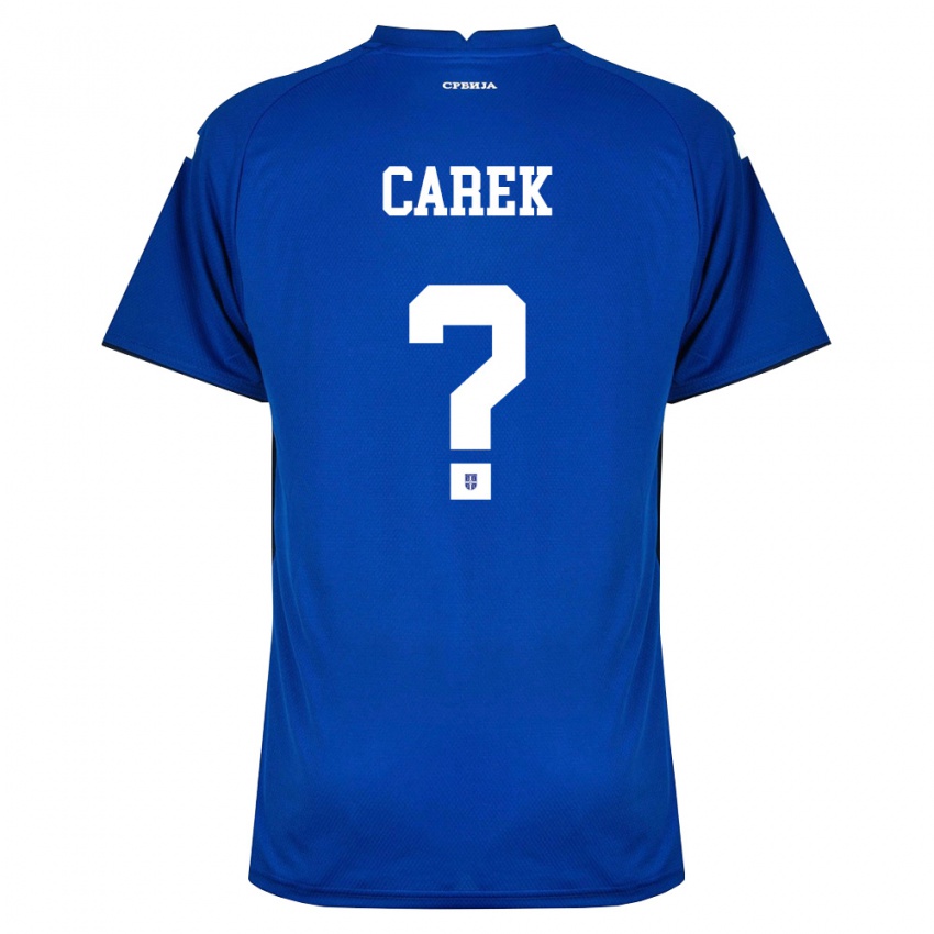 נשים סרביה Novak Carek #0 כהה אדום ג'רזי ביתית 26-28 חולצה קצרה