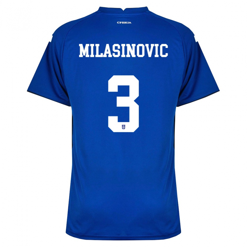 נשים סרביה Andrija Milasinovic #3 כהה אדום ג'רזי ביתית 26-28 חולצה קצרה