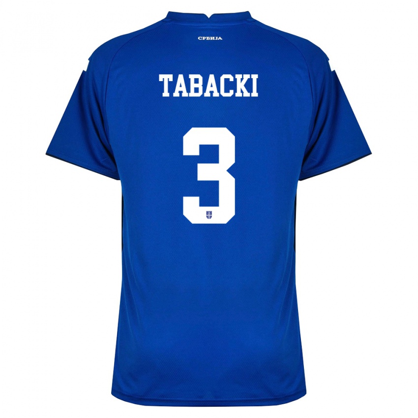 נשים סרביה Milos Tabacki #3 כהה אדום ג'רזי ביתית 26-28 חולצה קצרה