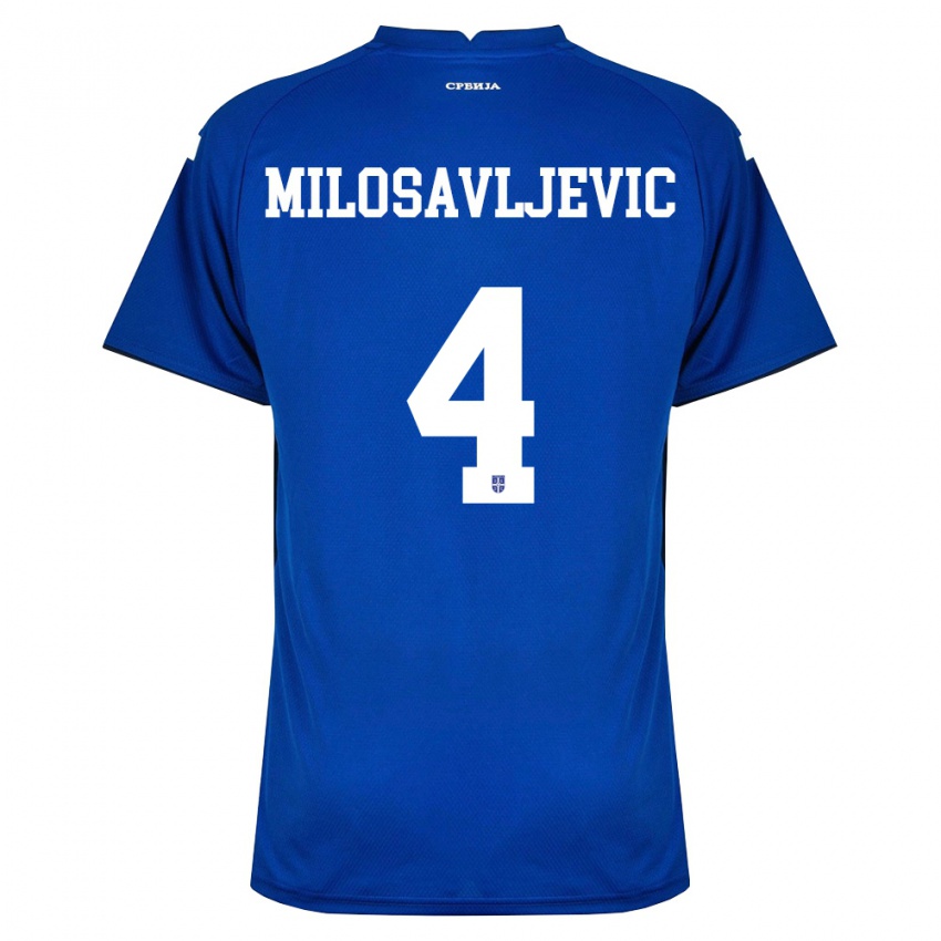 נשים סרביה ולקו מילוסבלביץ' #4 כהה אדום ג'רזי ביתית 26-28 חולצה קצרה