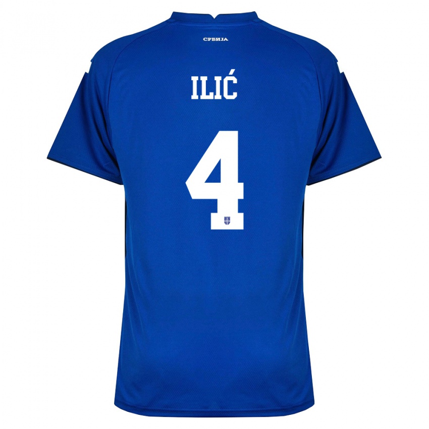 נשים סרביה מריה איליץ' #4 כהה אדום ג'רזי ביתית 26-28 חולצה קצרה