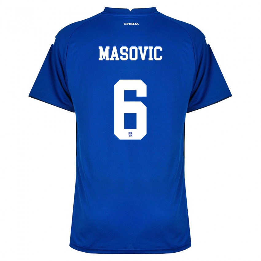 נשים סרביה ארהאן מאסוביץ' #6 כהה אדום ג'רזי ביתית 26-28 חולצה קצרה