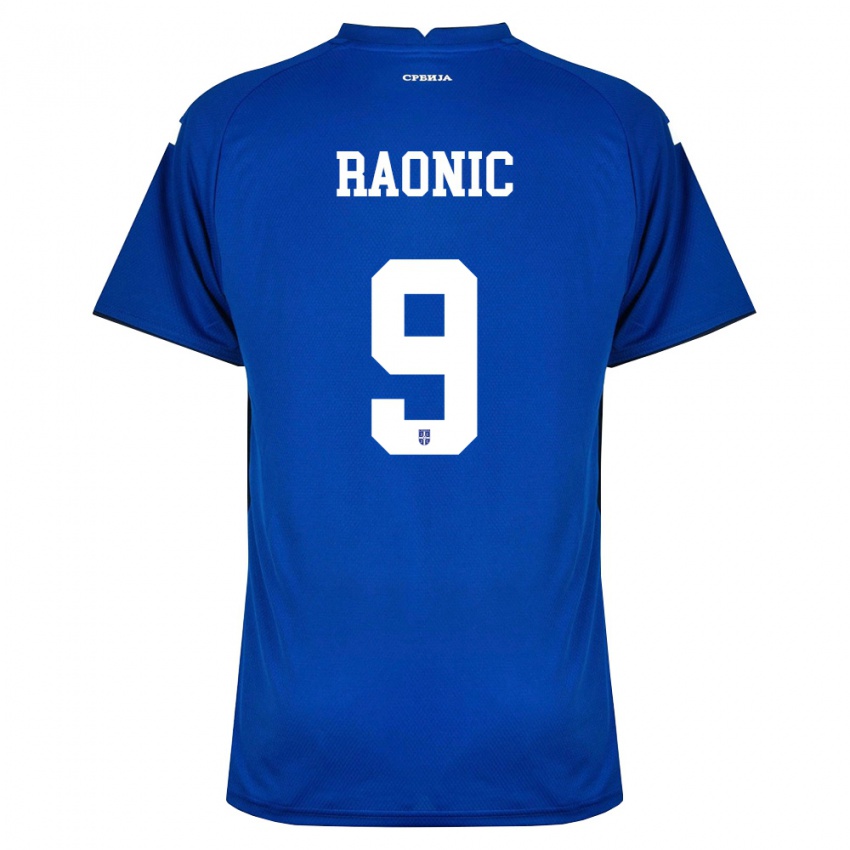 נשים סרביה Sava Raonic #9 כהה אדום ג'רזי ביתית 26-28 חולצה קצרה