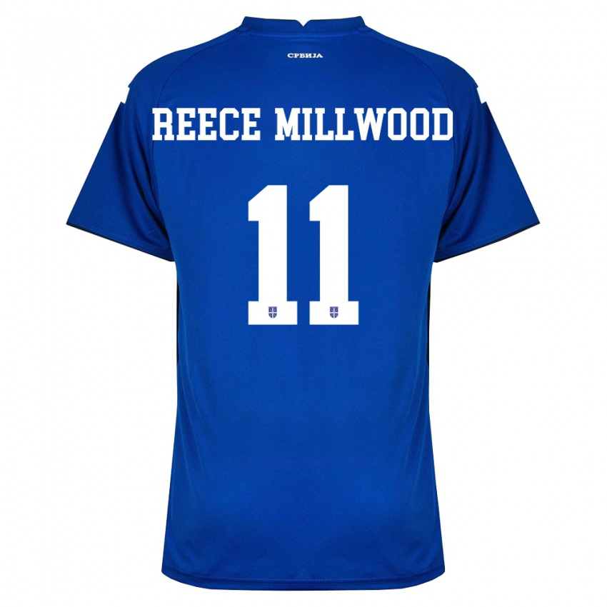 נשים סרביה William Reece Millwood #11 כהה אדום ג'רזי ביתית 26-28 חולצה קצרה
