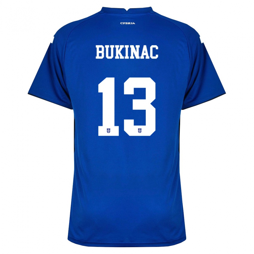 נשים סרביה סטפן בוקינאץ' #13 כהה אדום ג'רזי ביתית 26-28 חולצה קצרה